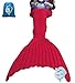 LAGHCAT Mermaid Tail Blanket Knit Crochet and Mermaid Blanket for Adult,Whale Tail Sleeping Bags (71