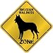 New  Belgian Malinois Zone - Old / Vintage  Crossing Sign Dog