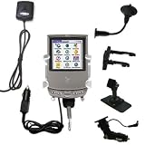 Car / Auto Multi Adapter Mount Holder GPS Navigation Kit for the Handspring Treo 90 with built in charger - Gomadic Brand