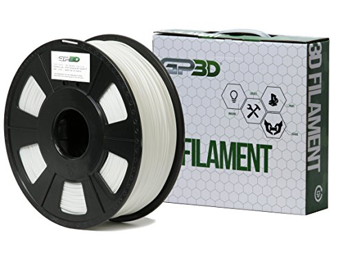 GP3D ABS White 3D Printer Filament - 1KG 1.75mm 2.2lbs. Compatible With 3D Printers Reprap, Makerbot Replicator 2, Makergear M2 and up, Afinia, Solidoodle 2, Printrbot
