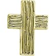 14K Yellow Gold Rugged Cross Pin