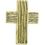 14K Yellow Gold Rugged Cross Pin