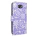Motorola Droid Turbo / XT1254 Case - Cellularvilla Pu Leather Wallet Card Flip Open Pocket Case Cover Pouch For Motorola Droid Turbo / XT1254 (Purple Glitter)