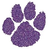 Paw Print Glitter Temporary Tattoos Purple