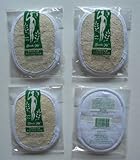 (FREE SHIPPING) 4 Touch Me 3" x 4" Natural Loofah / Terry Facial Complexion Pad (Set of 4