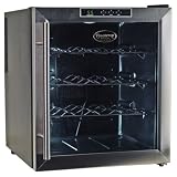 Vinotemp VT-16TEDS Thermo-Electric Digital 16-Bottle Wine Chiller, Black and Stainless