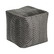 Velveteen Smoked Swirl Cube Tuffet By Elite Furniture