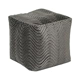 Velveteen Smoked Swirl Cube Tuffet By Elite Furniture