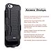 iPhone 4 Case, iPhone 4S Case, NageBee - Hybrid Armor Military Stand Holster Locking Belt Swivel Clip Combo Case for iPhone 4 & 4S (Black)