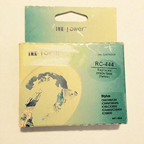Ink-Power RC-444 Replaces EPSON T0444 (Yellow) Stylus C64/C66/C68/C84N/C48WN/C86/CX3600/CX4600/CX6400/CX6600 441~444