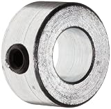Climax Metal C-043 Shaft Collar, One Piece, Set Screw Style, Zinc Plated Steel,, 7/16