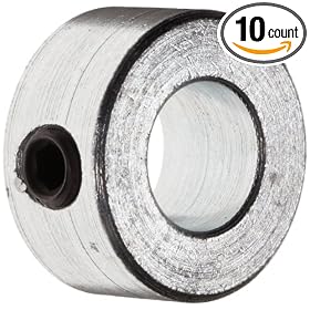 Climax C-043 Shaft Collar, Steel, Set Screw Style , One Piece , 7/16" Bore, 7/8" OD, 7/16" Wide, With 1/4-20 Set Screw, (10-Pack)