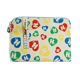 HARAJUKU LOVERS By Gwen Stefani Rainbow Hearts Logo Cosmetic POP Bag With Holiday Gift Box