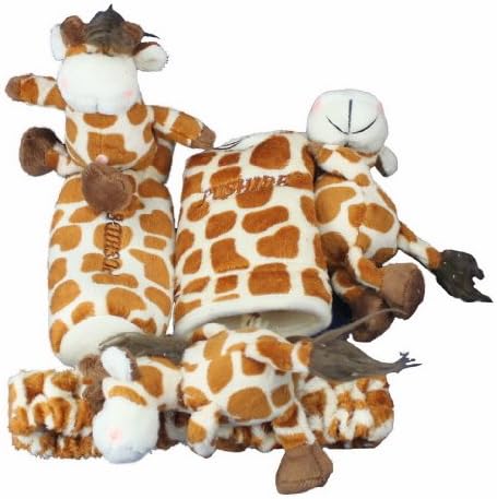 PUSHIDE Auto Car Plush Vehicle Seat Belt Hand Brake Cover Gear Cover Review Mirror Cover 3pcs Set - Leopard Print