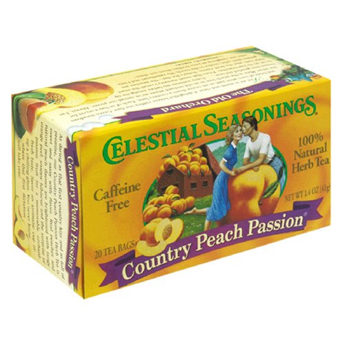 Celestial Seasonings Herb Tea, Country Peach Passion, Tea Bags, 20-Count Boxes (Pack of 6) by Celestial Seasonings