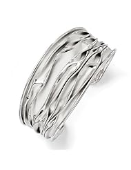Leslies SS plated Large Tappered Scrunch Bangle