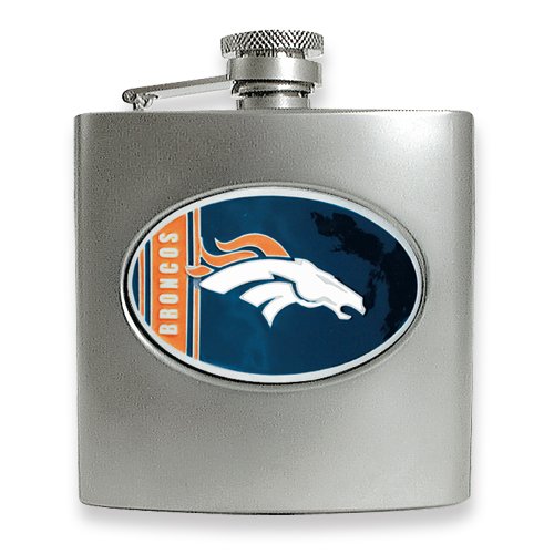 Denver Broncos Stainless Steel Hip Flask