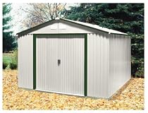 DuraMax Model 50411 10x10 Colossus Metal Shed, green trim