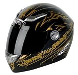 Nitro Aikido 5 Star Motorcycle Helmet Black/Gold Medium