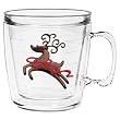 Whimsical Reindeer 12 oz Insulated Coffee Mug, Clear
