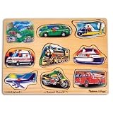 Melissa & Doug Sound Puzzles And Blocks Vehicles Sound Puzzle