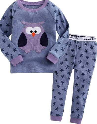 Vaenait Baby Little Boy's 2 Pieces Sleepwear Pajama Top Bottom Set Animal Owl XS