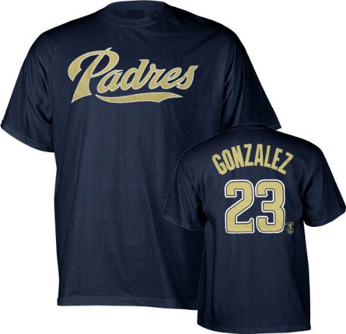 Adrian Gonzalez Majestic Player Name and Number Navy San Diego Padres Youth T-Shirt