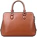 Heshe Leather Womens Handbags Totes Top Handle Shoulder Bag Satchel Ladies Purses (Brown-R)