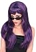 Purple And Black Galmour Wig - Adult Std.