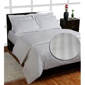 Homescapes 400 Thread Count (Non-Twisted Yarn) Ultrasoft - White Duvet Cover (With Satin Stripe) - King Size - 100% Egyptian Cotton Percale - Anti Dust Mite