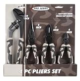 KR Tools 24050 Four-Piece Camouflage Pliers Set