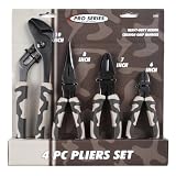 KR Tools 24050 Four-Piece Camouflage Pliers Set