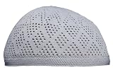 Beautiful Open-weave Design Thin White One-size Turkish Muslim Islamic Kufi Hat Taqiya Takke Peci Skull Cap Kofiah
