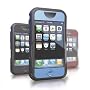 iSkin Silicon Protector Accent for iPhone 1G (Bistre Brown Indigo Blue)