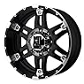 XD Series by KMC Wheels XD797 Spy Gloss Black Wheel With Machined Face (17x9"/6x139.7mm, -12mm offset)