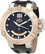Invicta Men's 1575 Subaqua Noma III Black Dial Black Leather Watch from Invicta