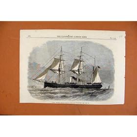 Hms Wyvern Double Turreted Iron Clad Steam Ram C1865