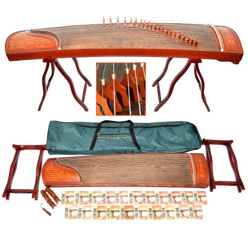 Produkt-Bild: Guzheng chinesische Zither Zheng Zupfinstrument Koto Zita 21 Saiten + Tasche