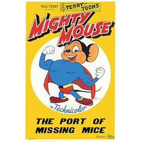Classic Movie Poster Terrytoons Mighty Mouse Port Of Missing Mice 1945 Key Ring