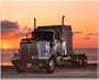 Light Blue Western Star Tractor Trailer - Photography Poster - 16 x 20