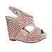 HerStyle Women's Marnee 5-inch Manmade Wedge Sandal with Delicate Perforated Straps