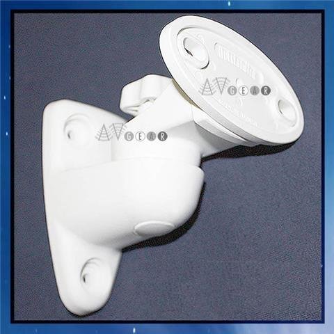 Clearance! Universal Speaker Wall Mount Brackets with Ball-Joint (Pair, White)
