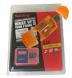 Secure Digital (SD) Multimedia Mobility Kit of Sandisk 4GB microSDHC, SD adapter and USB (Secure Digitial) SD High Speed Orange Color Card Reader / Writer