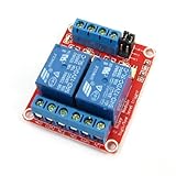 uxcell　フォトカプラドライバリレーモジュール　SRD-12VDC-SL-C　DC12V　金属　プラスチック　レッド