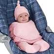 Kiddopotamus & Co Double Velboa SwaddleMe&reg; Traveler For Use With Harness Systems Pink - Small