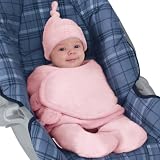 Kiddopotamus & Co Double Velboa SwaddleMe® Traveler For Use With Harness Systems Pink - Small