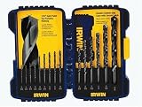 Irwin 314015 15 Piece 1/16-Inch to 3/8-Inch Black Oxide Twist Drill Bit Assortment