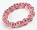 Jane Stone Stretch Pink Skulls Strand Bangle Bracelet Elastic Fashion Women Handmade Punk Jewelry Statement