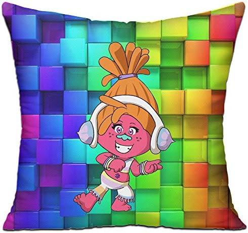 Merry Christmas Trolls DJ Suki Decorative Throw Pillow Covers &amp; Pillow Insert 18 X 18 Inches Bolster
