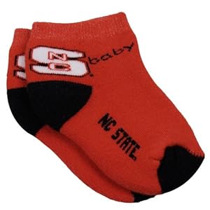North Carolina State Wolfpack Infant Red-Black Team Logo Bootie Socks